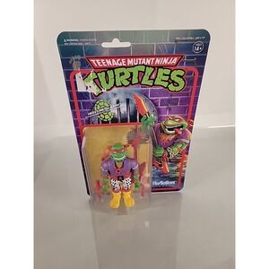 TMNT ReAction Heavy Metal Raph‎ Figure Super7 Nickelodeon 2022 Damaged Card